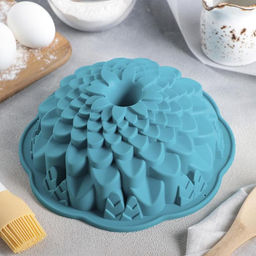 Форма для выпечки Доляна Хризантема, силикон, 22?7,5 см, цвет МИКС