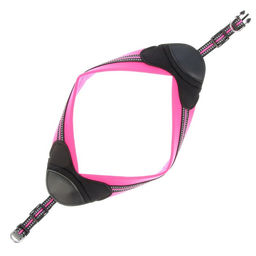 Шлейка супермягкая со светоотражающей прошивкой, обхват 48-54 см, розовая - Пижон фото 2