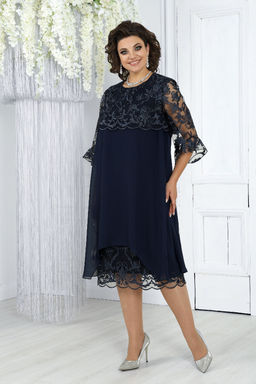 Платье Ninele 7431-Р темно-синий - Mira fashion фото 1260