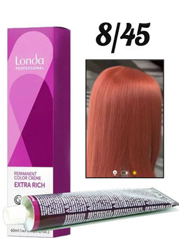Стойкая краска 8/45 светлый блонд медно-красный LondaColor