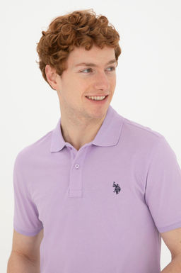 U. S. Polo Assn / Мужская сиреневая базовая футболка - U.s. polo assn фото 9