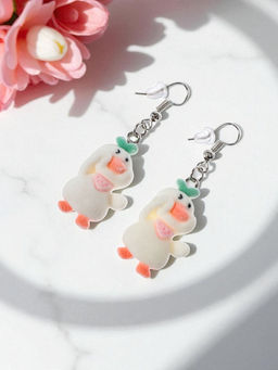 Цена за 6 шт. Серьги детские Выбражулька «Гусь», цветные