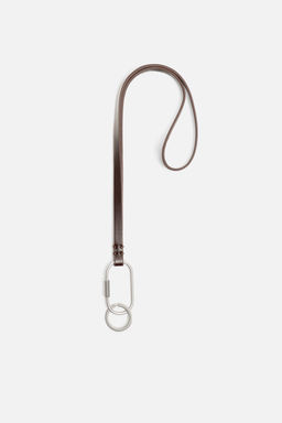 LEATHER PENDANT KEYRING - Zara фото 3