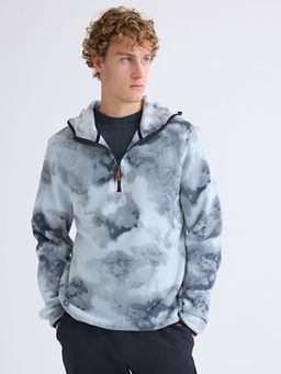 Uzun Kollu Desenli Erkek Hoodie