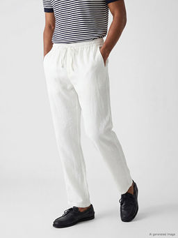Regular Fit Erkek Keten Pantolon