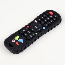 Прорезыватель для зубов «Пульт от телевизора», силиконовый, чёрный