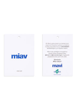 Miav Bask?l? Beyaz Sweatshirt - Mavi фото 7