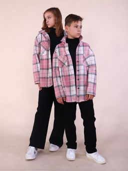 Рубашка Гранж коричневая клетка - Ладошки фото 46