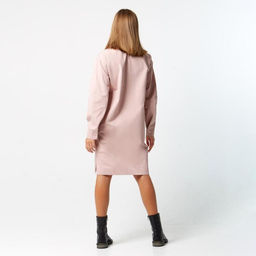 Платье женское короткое с карманами MIST, розовое, размер 40-42
