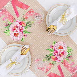 Дорожка на стол Этель Пионы 30х70 см, 100% хлопок, саржа 190 гр/м2