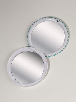 Цена за 3 шт. Зеркало складное «Геометрия», d=7.5 см, бирюзовое