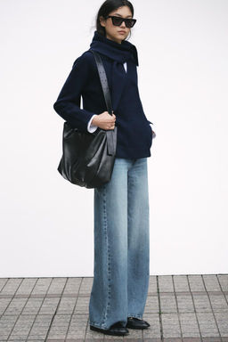 100% WOOL SCARF JACKET