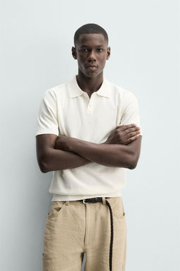 POLO PUNTO REGULAR FIT ESTRUCTURA / Blanco - Zara фото 3
