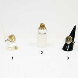 Кольцо из волосатика (волосы Венеры) в мельхиоре - Сувенир-камни фото 2