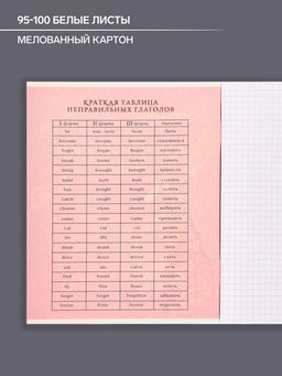 Тетрадь предметная Доска, 48 листов в клетку Английский язык,со справочным материалом, обложка мелованный картон, блок офсет - Calligrata фото 6
