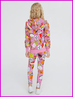 Толстовка "Лето",розовый фастфуд