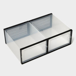 Коробка для хранения обуви с дверцей Доляна Large size, 2633,516,5 см, 2 шт  фото 3