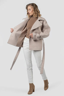 01-12223 Пальто женское демисезонное (пояс) - El podio фото 2