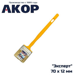 Кисть радиаторная КФР-70х12мм "Эксперт" (нат.щетина, п/эт.ручка) "АКОР"