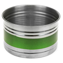 Банка для сыпучих продуктов из нержавеющей стали 0,8л, д12,5см, h7,5см, крышка пластмассовая с пароотводом, цветной корпус, зеленый, в коробке (Китай) - Домашняя мода фото 2