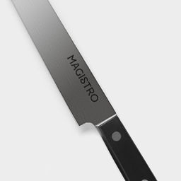 Нож кухонный разделочный Magistro Hinshitsu, нержавеющая сталь, лезвие 20.3 см, длина 34.7 см, чёрный  фото 7