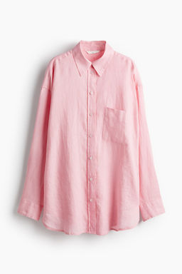 Camisa oversize de lino - H&m фото 5