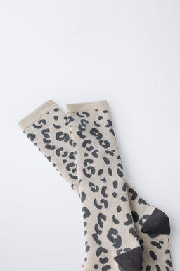 LONG THERMAL ANIMAL PRINT SOCKS - Zara фото 3