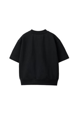 SUDADERA MANGA CORTA TEXTO RELIEVE / Negro - Zara фото 7