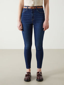 Beli Kemerli J?piter S?per Skinny Fit Kad?n Jean Pantolon