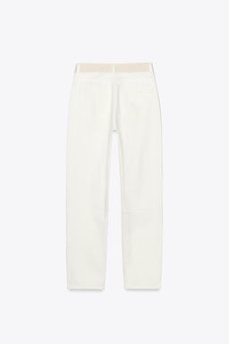 Z1975 HIGH-WAIST MOM FIT JEANS WITH CONTRAST WAIST - Zara фото 7