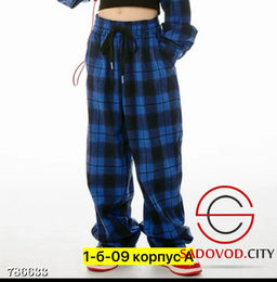 Брюки в клетку для девочки
