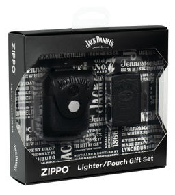 Подарочный набор Джек Дэниэлс | Jack Daniels®: зажигалка и кожаный чехол ZIPPO 48460
