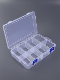 Органайзер для хранения мелочей, с подвесом, передвижные перегородки, 8 секций, 20×13.5×4.5 см, прозрачный