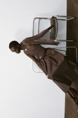 BELTED MIDI A-LINE SKIRT - Zara фото 17