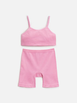 Комплект детский Acoola Mohana топ и шорты полиамид с полиуретаном розовый фото 3