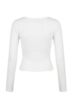 Ekru F?rf?rl? Fitted/Vucuda Oturan Orme Bluz TWOAW26BZ00287