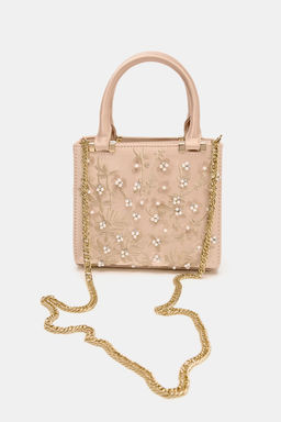 STRUCTURED EMBROIDERED HANDBAG - Zara фото 2