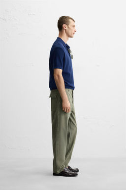 RIBBED KNIT POLO SHIRT - Zara фото 12
