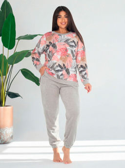 Костюм женский махра с брюками "ЗЕМФИРА" РОЗОВЫЙ