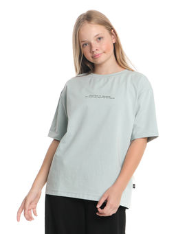 Футболка с принтом 22-7652 серо-голубой | черный - Mini maxi фото 5