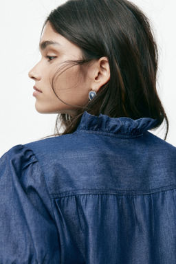 Frill-trimmed denim blouse - H&m фото 6