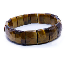 Браслет из камня Тигровый глаз с огранкой оберег на карьерный рост и удачу