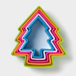 Формы для печенья новогодние Доляна Ёлочка, набор 5 шт., пластик, разноцветные