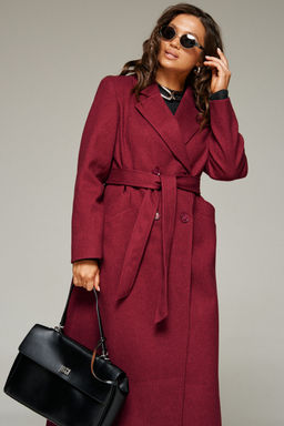 Пальто Beautiful Free 7026 винный