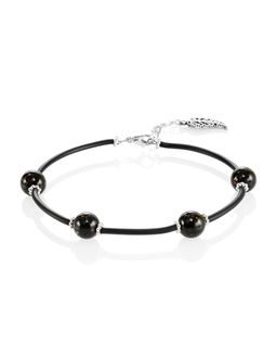 Стильный этнический браслет из натурального янтаря и каучука Оклахома