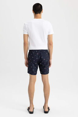 Шорты для плавания выше колена стандартного кроя с морским принтом - Defacto фото 5