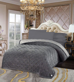 Покрывало 220x240 Темно-серый POKARSH12