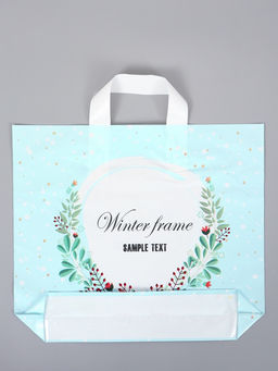 Цена за 50 шт. Пакет с петлевой ручкой "Соцветие" 35 х 30 х 8, см, 60 мкм