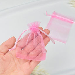 Мешочек: Органза розовый (5 шт)
