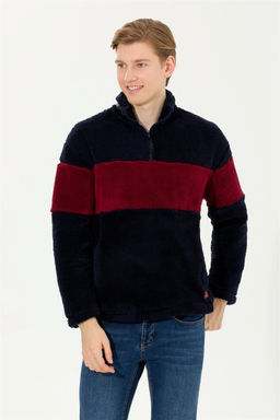 U. S. Polo Assn Мужской темно-синий комфортный свитшот с воротником стойкой - U.s. polo assn фото 8